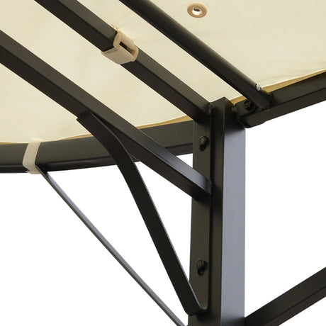 3m x 2.5m Wall Mounted Metal Pergola – Outdoor Patio Shelter