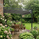 3m x 4m Lean-To Metal Pergola – Wall Mounted Garden Cover