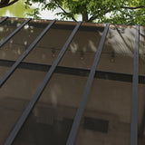 3m x 4.3m Metal Pergola – Waterproof Polycarbonate Roof UPF50+, Outdoor Patio Garden Shade Shelter