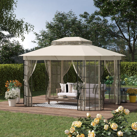 3.7m x 3m Circular Hardtop Gazebo