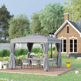3m x 3m Grey Gazebo With Aluminium Frame