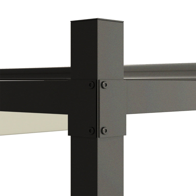 3m x 3m Retractable Roof Garden Pergola – Cream White Sun Shade Canopy, Outdoor Patio Shelter