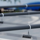 3m x 3m Retractable Roof Garden Pergola – Grey Sun Shade Canopy, Outdoor Patio Shelter