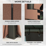 3m x 3.7m Dark Brown Outdoor Hardtop Gazebo Canopy with Aluminium Frame, 2-Tier Roof & Mesh Netting Sidewalls for Patio