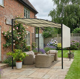 3m x 2.5m Wall Mounted Metal Pergola – Outdoor Patio Shelter