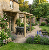 Wooden Lean-To Gazebo with Cedar Shingle Roof – Space-Saving Garden Shelter