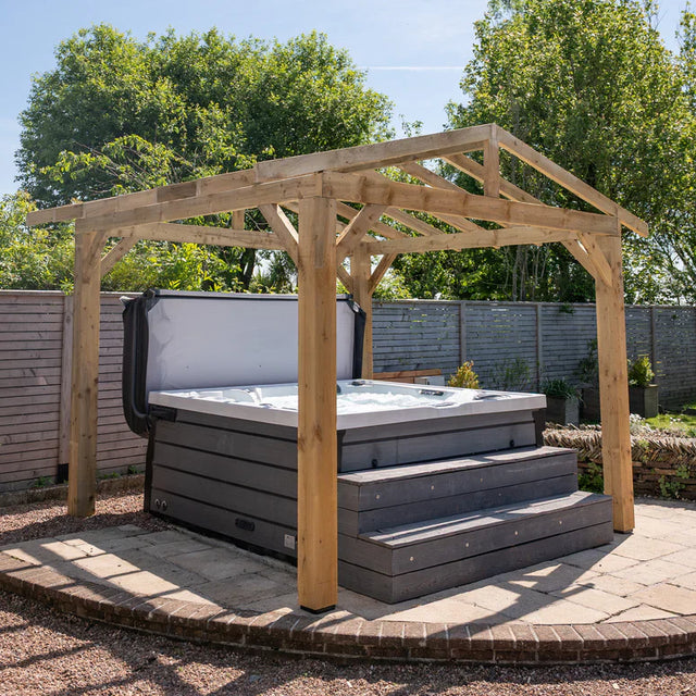 Wooden Pergola - Open Roof - Apex Structure - No Overhang