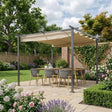 3m x 3m Steel Pergola with Retractable Shade Canopy – Outdoor Cover
