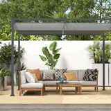 3m x 2m Grey Metal Pergola – Outdoor Patio Shade Shelter