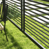 3m x 2.8m Metal Pergola – Grey Fabric Retractable Roof, Outdoor Patio Garden Shade Shelter