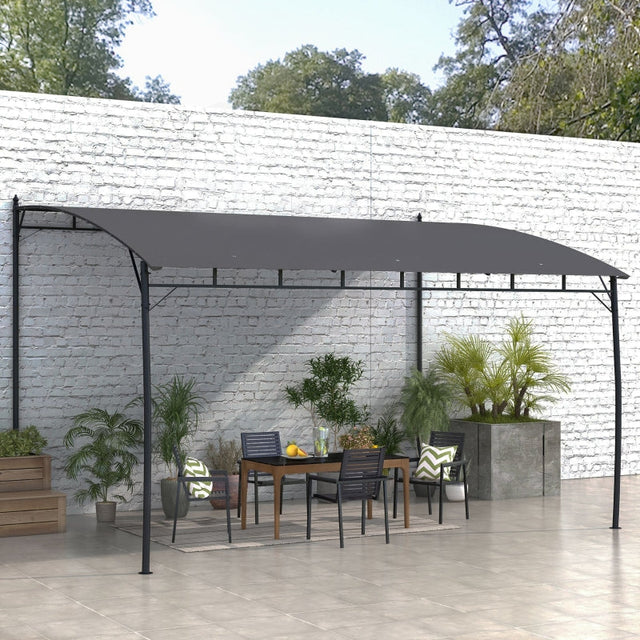 3m x 4m PA-Coated Sun Shade Shelter – Metal Frame Patio Cover