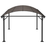5m x 3m Aluminium Hardtop Gazebo – Brown Polycarbonate Roof Shelter