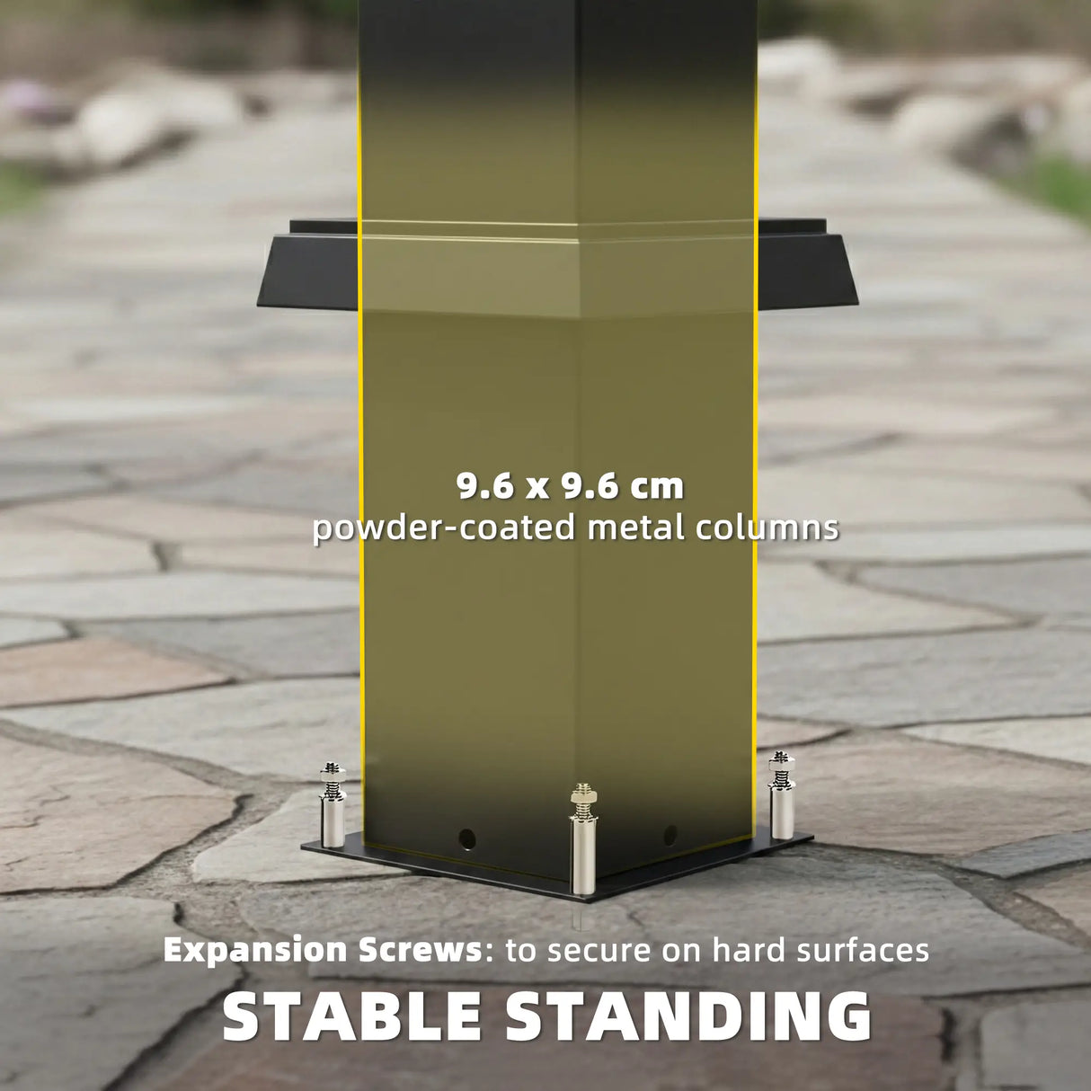 3x3m Black Louvered Pergola with Solar LED Lighting, Waterproof Metal Roof & Built-In Drainage System for Garden Patio