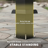 3x3m Black Louvered Pergola with Solar LED Lighting, Waterproof Metal Roof & Built-In Drainage System for Garden Patio