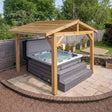 Oak Wooden Gazebo - Cedar Featheredge Roof - Apex Design - No Overhang