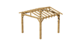 Oak Apex Pergola with Open Roof – No Overhang Design