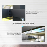 3m x 4m Metal Pergola – Sliding Canopy Roof with Roller Blind UPF30+