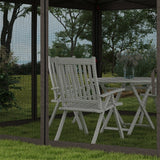 3.25m x 3.25m Metal Gazebo with Curtains - Brown/Grey
