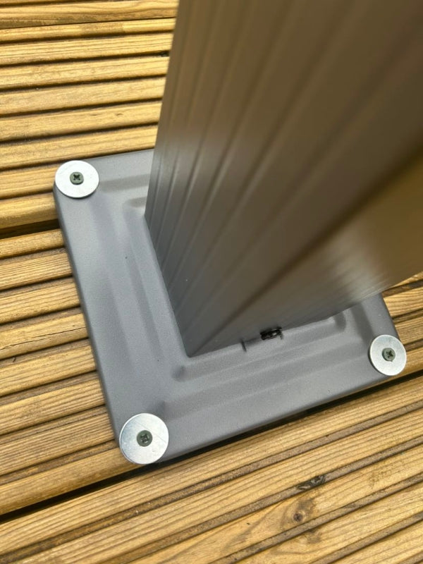 3m x 3m Aluminium Pergola – Dark Grey Retractable PU Canopy Roof with Drainage Grommets, Outdoor Patio Shade Shelter