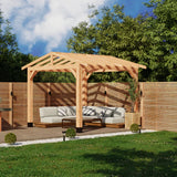 Planed Larch Pergola - Open Roof
