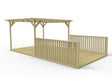 Rectangular Pergola And Decking Kit With Balustrade V.1