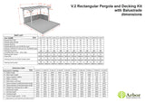 Rectangular Pergola and Decking Kit With Balustrades V.2