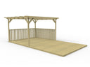 Rectangular Pergola and Decking Kit With Balustrades V.2