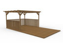 Rectangular Pergola and Decking Kit With Balustrades V.3
