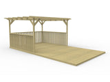 Rectangular Pergola and Decking Kit With Balustrades V.3