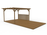 Rectangular Pergola And Decking Kit With Balustrade V.4