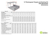 Rectangular Pergola And Decking Kit With Balustrade V.7