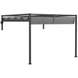 2m x 3m Lean-To Pergola – Dark Grey Wall Mounted Patio Cover