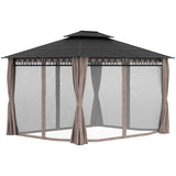 3.6m x 3m Polycarbonate Gazebo With Netting