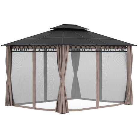 3.6m x 3m Polycarbonate Gazebo With Netting