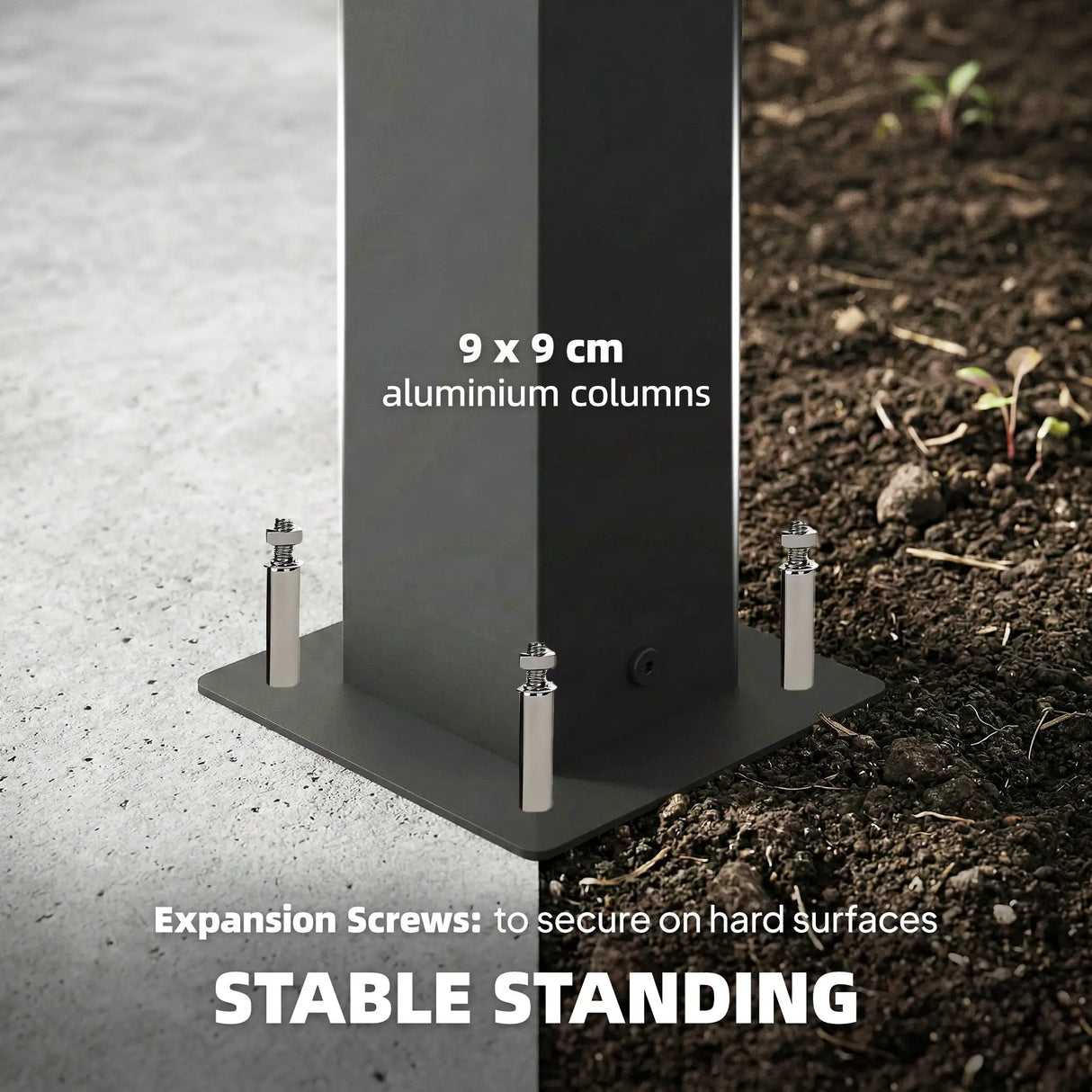 3x3m Aluminium Louvered Pergola with Polycarbonate Roof, Adjustable Panels & Drainage System – Coffee Garden Patio Gazebo