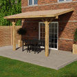 Oak Lean-To Gazebo with Cedar Shingle Roof