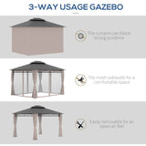 3.6m x 3m Polycarbonate Gazebo With Netting