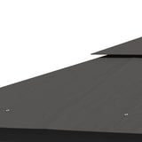 3x3m Steel Frame Double Roof Garden Gazebo - Durable Outdoor Canopy in Grey