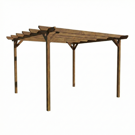 Chamfered Wooden Garden Pergola Kit