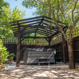 Wooden Pergola - Open Roof - Apex Structure - No Overhang