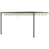 4m x 3m Garden Pergola – Beige Canopy Roof Outdoor Shade Cover