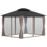 3.6m x 3m Polycarbonate Gazebo With Netting