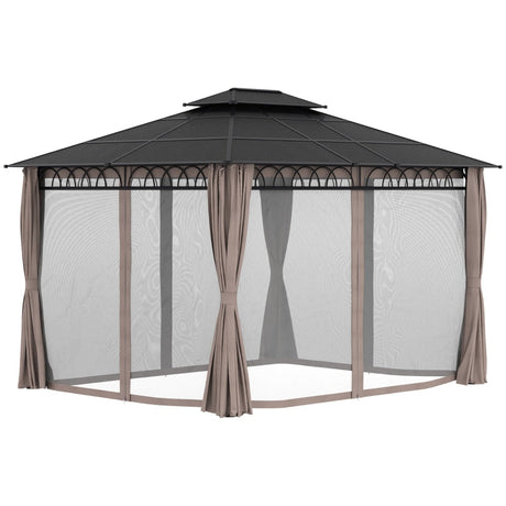 3.6m x 3m Polycarbonate Gazebo With Netting