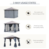 3m x 4m Aluminium Hard Top Gazebo
