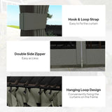 Dark Grey 3.6m x 3m Aluminium Frame Hardtop Gazebo with Accessories