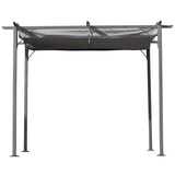 3m x 3m Metal Patio Gazebo – Grey Canopy Roof Outdoor Shelter