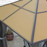 3m x 3.6m Hardtop Aluminium Gazebo With Curtains