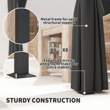 3m x 3m Retractable Pergola with Curtains – Charcoal Patio Shelter