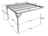 Wall-mounted Wooden Box Pergola Kit