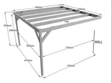 Wall-mounted Wooden Box Pergola Kit